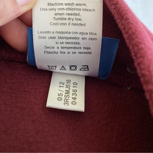 Reebok | Fleece Zip Up Jacket | Maroon | Size: Large - Picture 6 of 9